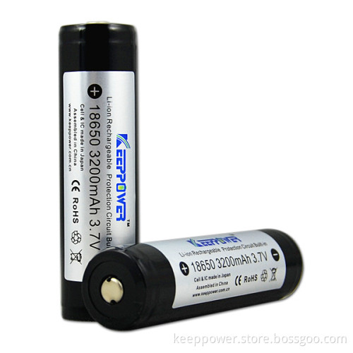 18650 3200mah - KeepPower protected li-ion battery 3.7v NCR18650BE for Panasonic